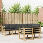 vidaXL Ensemble de canapés d'extérieur 8 pc Blanc et anthracite