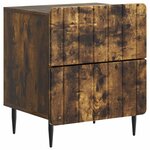 vidaXL Cabinet de chevet 2 pièces Chêne fumé 43 x 34 5 x 49 5 cm