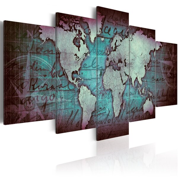 Tableau - sapphire map l x h en cm 200x100