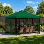 vidaXL Abri de jardin avec parois 3 x 3 m Vert Polyester et Acier