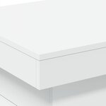 vidaXL Table basse avec lumières LED blanc 50x50x40 cm