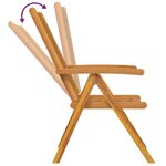 vidaXL Fauteuil inclinable 8 Pièces Marron 57 x 71 x 90cm bois