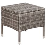 vidaXL Mobilier de bistro 3 Pièces Résine tressée Gris