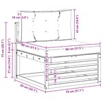 vidaXL Canapé du milieu extérieur Bois d'Acacia Massif Naturel