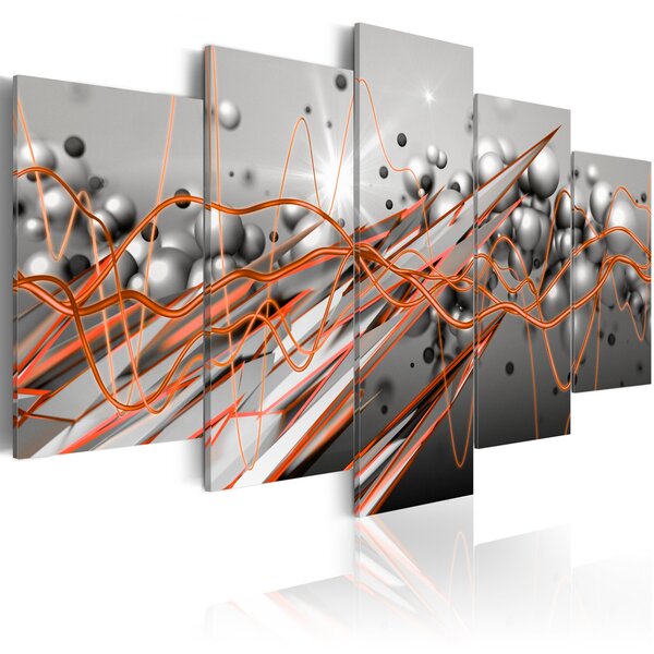 Tableau - orange stream l x h en cm 200x100