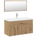 vidaXL Ensemble de meubles salle de bain 3 Pièces bois d'ingénierie