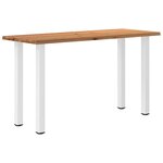 vidaXL Table de bar rectangulaire en bois massif de chêne marron clair 200 x 80 x 112 cm