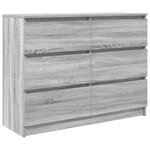 vidaXL Buffet sonoma gris 100x35x76 cm bois d'ingénierie