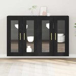 vidaXL Cabinets muraux 2 Pièces Chêne noir 69 5 x 34 x 90 cm