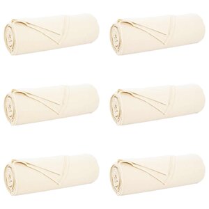 vidaXL Couvertures à jeter 6 Pièces Crème 210 x 140 cm Toison