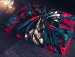 Emballage Réutilisable Furoshiki Satin Luxe Coton M : Le Cerf dans l’Eau N°25