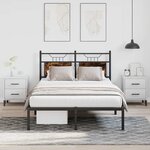 vidaXL Cadre de lit sans matelas chêne fumé 120x200 cm bois ingénierie