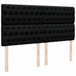 VidaXL Cadre de lit ottoman avec matelas noir 180x200 cm tissu