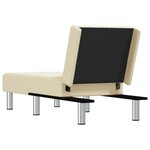 vidaXL Chaise longue crème similicuir