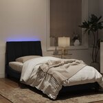 vidaXL Cadre de lit avec lumières LED noir 80x200 cm velours