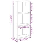 vidaXL Armoire murale de salle de bain Chêne artisan 30 x 14 x 70 cm