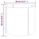 vidaXL Jardinière Acier galvanisé 80x80x68 cm Anthracite