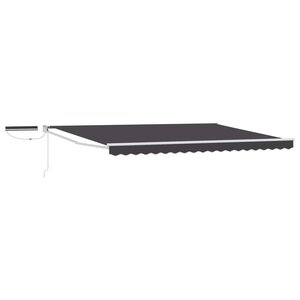 vidaXL Auvent rétractable électrique Anthracite et blanc 4 × 3 m