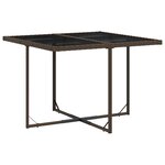 vidaXL Ensemble à manger de jardin 5 Pièces et coussins marron poly rotin