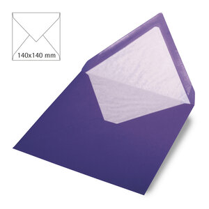 Enveloppe carrée  FSC Mix Credit  violet  140x140mm  90g / m²  5 pièces