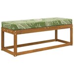 vidaXL Coussin de Siège d'Extérieur Feuilles Vertes 111 5 x 40 x 8 cm