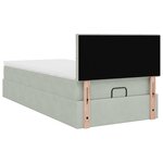 vidaXL Cadre de lit ottoman avec matelas gris clair 80x200 cm velours