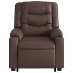 vidaXL Fauteuil inclinable de massage électrique marron similicuir