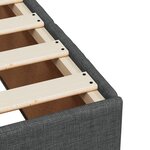 vidaXL Cadre de lit sans matelas gris foncé 120x190 cm tissu