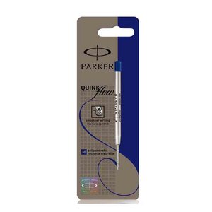 Blister Une Recharge Stylo bille QUINKflow Pointe Fine Bleu PARKER