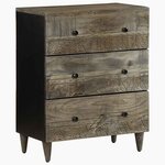 vidaXL Buffets 3 Pièces gris clair 60x33 5x75 cm bois de manguier massif