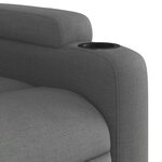 vidaXL Fauteuil inclinable électrique Gris foncé Tissu