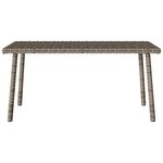 VidaXL Table basse de jardin rectangulaire gris 80x40x37 cm rotin