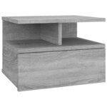 vidaXL Tables de chevet flottantes 2 Pièces Sonoma gris 40x31x27 cm