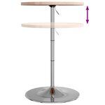 vidaXL Table de bar Ø60x90 5 cm bois massif de chêne