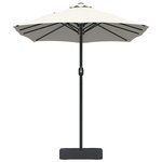 vidaXL Parasol de jardin Couleur sable 385 x 209 x 244 cm tissu