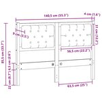 vidaXL Tête de lit Autre Blanc et gris clair 135 cm Bois massif en pin