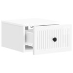 vidaXL Cabinet de chevet mural Blanc brillant 33 x 34 5 x 20 cm