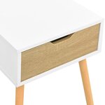 vidaXL Tables de chevet 2 Pièces Blanc/chêne sonoma Bois d'ingénierie