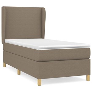 vidaXL Sommier à lattes de lit avec matelas Taupe 80x200 cm Tissu