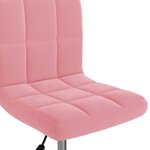 vidaXL Chaise pivotante de bureau Rose Velours