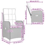 vidaXL Chaise de jardin inclinable Beige et Gris clair