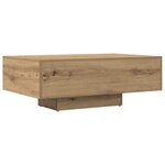 vidaXL Table basse chêne artisanal 85x55x31 cm bois d'ingénierie