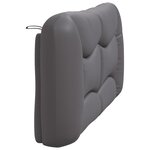vidaXL Coussin de tête de lit gris 160 cm similicuir