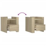 vidaXL Table de chevet chêne sonoma 45x50x50 cm bois d’ingénierie