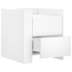 vidaXL Table de chevet blanc 45x50x50 cm bois d’ingénierie