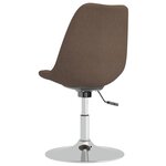 vidaXL Chaises pivotantes à manger lot de 4 taupe tissu