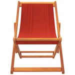 vidaXL Chaises de plage pliables lot de 2 rouge tissu