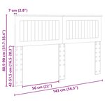 vidaXL Tête de lit Chêne brun 140 cm Bois d'ingénierie