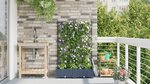 vidaXL Jardinière de jardin avec treillis 2 Pièces Grise 80x40x125.5 cm