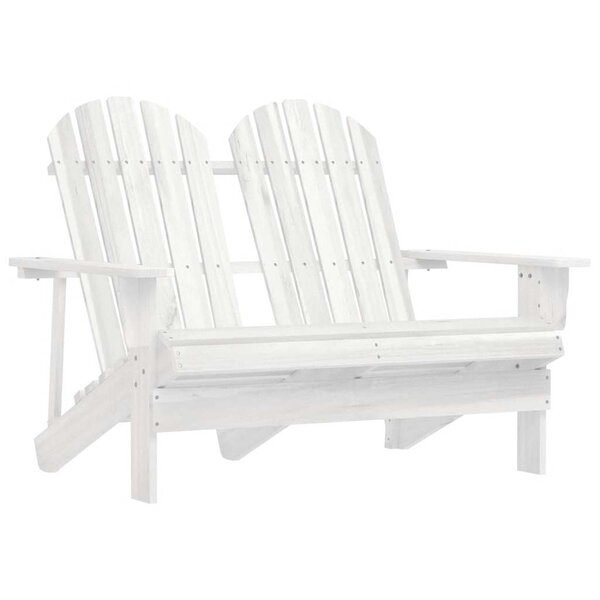 vidaXL Chaise de jardin Adirondack 2 places bois de sapin massif blanc